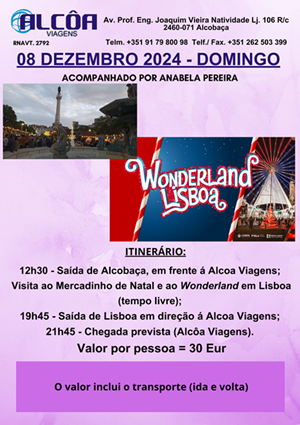 Wonderland e Mercadinho de Natal em Lisboa